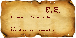 Brumecz Rozalinda névjegykártya